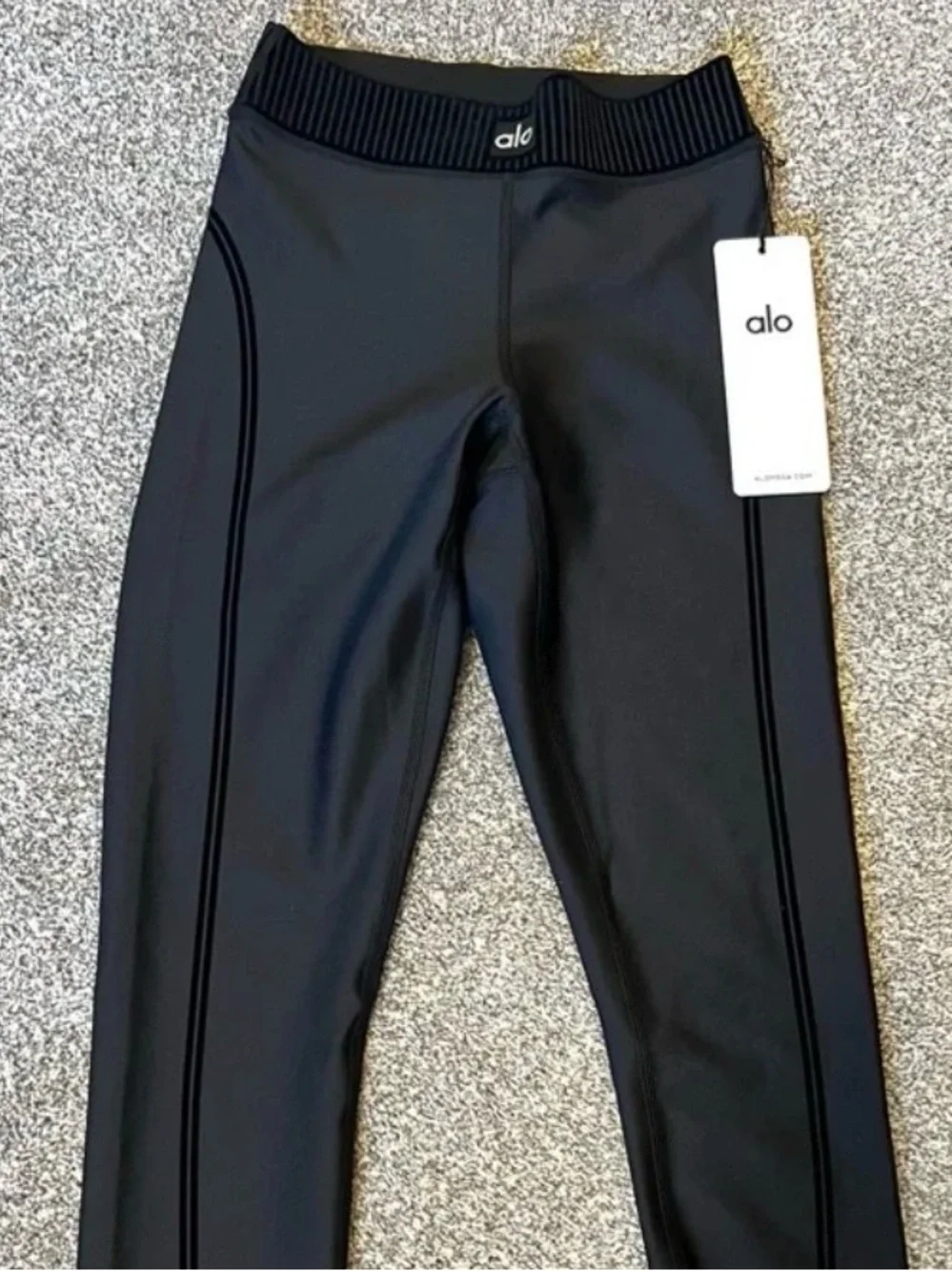 Alo Airlift High-Waist 7/8 Line Up Legging - Black Size XS NWOT